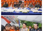 Pemusnahan Barang Bukti Narkoba Jaringan Internasional, Kapolda Riau : Sikat Habis Kampung Narkoba