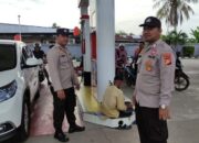 Polsek Kuantan Tengah Lakukan Patroli Cegah Kecurangan di SPBU Sungai Jering