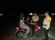 Antisipasi Gukamtibmas, Malam-Malam Personel Polsek Rantau Kopar KRYD di Jln Lintas Sekapas