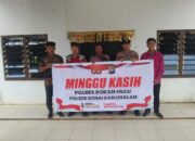 Cegah Aksi Curanmor Saat Ibadah Gereja, Piket SPKT Polsek Bonai Darussalam Giat Patroli Dalam Program Minggu Kasih