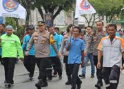 Peringati May Day TKBM Dumai Long march dan Deklarasi Damai