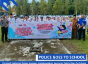 Sat Lantas Polres Kampar Bersama ISDC Polda Riau Gelar Giat Police Goes To School di SMAN 1 Tambang