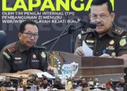 Kajati Riau mengikuti Verifikasi Lapangan (Verlap) dari Tim Penilai Internal (TPI) yang dipimpin oleh Inspektur IV pada JAM WAS Kejagung RI