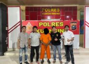 Sat Reskrim Polres Kuansing Amankan Pelaku Penebangan Illegal di Hutan Lindung