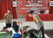 Ratusan Personel Polres Kampar Ikuti Donor Darah Jelang Hari Bhayangkara ke-78