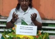 Reporter Mitramabes.com Ultah Ke – 60 Kapolres Rohul Berikan Tumpeng