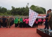 Perkuat Sinergitas TNI Polri, Jelang Puncak Hari Bhayangkara Ke 78, Kapolres Rohul Pimpin Giat Olahraga Bersama