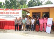 Baksos Dan Bansos Serentak Polres Kampar Tinjau Bedah Rumah Warga Pulau Rambai