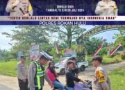 BKO Lantas Polsek Tambusai Giat Penindakan e-Tilang Dan e-Teguran Melalui APK STM Ops Patuh LK Tahun 2024.