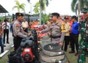 Polres Kampar gelar Apel Kesiapsiagaan Penanggulangan Bencana Karhutla di Kab.Kampar