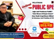 TELAH DIBUKA KELAS PELATIHAN PUBLIC SPEAKING