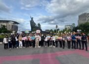 Dirlantas Polda Riau Sambangi Pengunjung Car Free Day Sampaikan Pesan Edukasi Kamtibmas & Kamseltibcarlantas