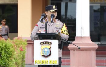 Pimpin Apel Pagi, Kapolres Siak AKBP Asep Sujarwadi Kembali Mengingatkan Personil Tetap Jaga Integritas dan Netralitas