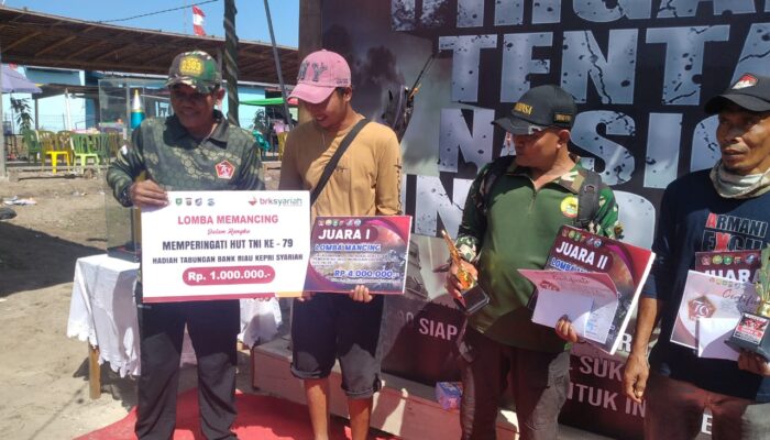 Danramil 01 Bengkalis Kapten Arm Yogi Sudarso Menggelar lomba mancing Mania Dalam Rangka “HUT TNI KE -79”