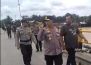 Jembatan Ujung Batu Amblas Nyaris Putus, Ini Himbauan Kapolres Rohul