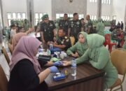Korem 031/WB Gelar Bakti Kesehatan Donor Darah dalam Rangka Peringatan Ke-79 Hari Juang TNI AD
