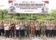 Polres Siak dan Kodim 0322 Siak Gelar Apel Konsolidasi dan Evaluasi Pelaksanaan Pengamanan Pilkada Serentak 2024 di Kabupaten Siak