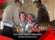 Sat Lantas Polres Rokan Hulu Gelar Giat Jum’at Berkah Di Kecamatan Rambah