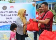 Wujud Pemasyarakatan Hadir di Tengah Masyarakat, Lapas Pekanbaru Bagikan 50 Paket Bantuan Sosial