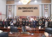 Dalam Rapat Paripurna, Kalapas Pasir Pangaraian Hadiri Sertijab Bupati dan Wakil Bupati Rokan Hulu