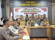 Polres Kuansing Gelar Anev dan Pembinaan Gangguan Kamtibmas Periode Januari-Februari 2025