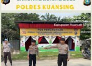 Polres Kuansing Amankan dan Gatur Lalin di Pos Pam Tugu Cerano Dalam Operasi Tertib Ramadan Lancang Kuning 2025