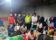 Kapolresta Pekanbaru Bersama DPD RI dan Kemensos dan Walikota Pekanbaru Tinjau Tenda Pengungsian Korban Banjir di Rumbai