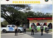 Pengamanan dan Pengaturan Lalu Lintas Polres Kuansing di Pos Pam Cerano Dalam Operasi Tertib Ramadhan Lancang Kuning 2025