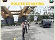 Polres Kuansing Laksanakan Pengamanan dan Gatur Lalin di Pos Pam Tugu Cerano Dalam Operasi Tertib Ramadhan Lancang Kuning 2025
