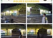 Polsek Kuantan Hilir Laksanakan Pengamanan Sholat Tarawih di Masjid Jami’ Koto Tuo
