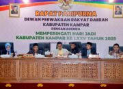 DPRD Kampar Umumkan Bupati dan Wakil Bupati Terpilih Usai Penetapan KPU