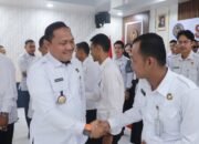 Lapas Pasir Pangaraian Ikuti Apel Pagi dan Halal Bihalal 3 Kementerian