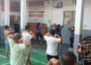 Sehat dan Bugar, Senam Pagi Rutin WBP Lapas Narkotika Rumbai