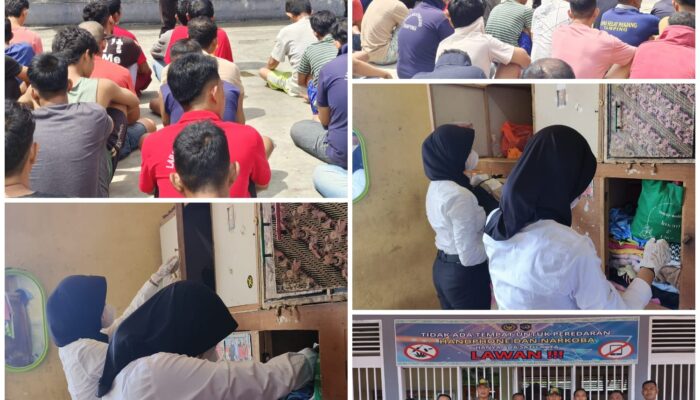 Libatkan langsung CPNS Penjaga Tahanan, Lapas Selatpanjang Laksanakan Razia Blok Hunian Bersama APH