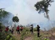 Kapolres Rohul Pimpin Langsung Pemadaman Karhutla di Rokan IV Koto dan Rambah