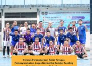 Sparing Futsal, Lapas Narkotika Rumbai dan Lapas Pekanbaru Jalin Kekompakan