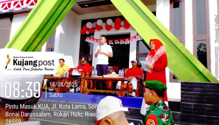 Zulfahrianto Gebrak Semangat Desa Sontang! Gerak Jalan HUT RI ke-80 Pecah, Wabup Salut Inovasi Sang Kades