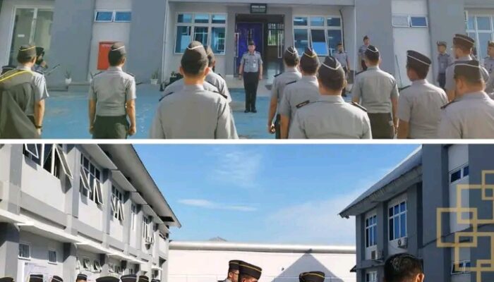 Kasubbag TU Pimpin dan Berikan Amanat Apel Pagi Lapas Narkotika Rumbai