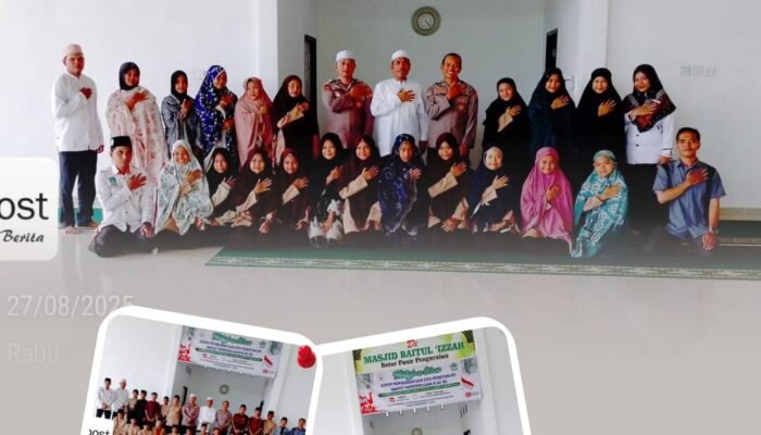 Masjid Al-Wahid Polres Rohul Tebar Kepedulian, Santuni Anak Yatim SMP Al- ‘Izzah