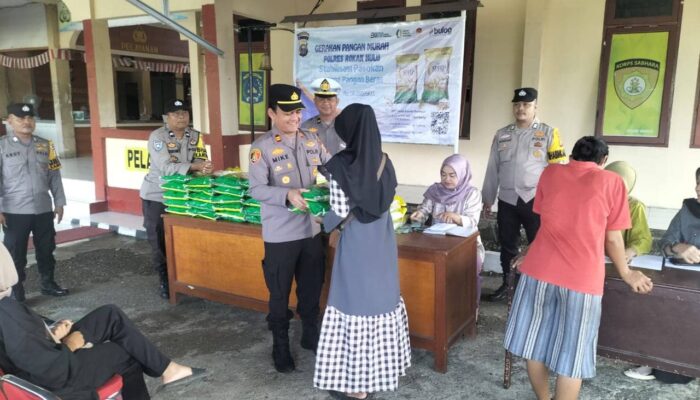 Beras Ludes! Gerakan Pangan Murah Polsek Tandun Ramai Diserbu Warga