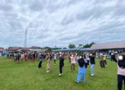 Akhir Pekan Tetap Sehat, Warga Binaan Lapas Pasir Pangaraian Ikuti Senam Bersama