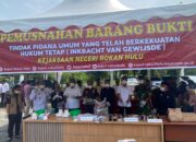 Wujud Sinergi, Lapas Pasir Pangarayan Ikut Serta Pemusnahan Barang Bukti di Kejari Rokan Hulu