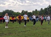 Pemkab Kuansing Gelar Senam Massal Semarakkan HUT ke-26, Warga Sentajo Raya Antusias