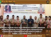 Tingkatkan Pengawasan Partisipatif, Bawaslu Rokan Hulu dan Kwarcab Rokan Hulu Tanda Tangani Nota Kesepakatan.