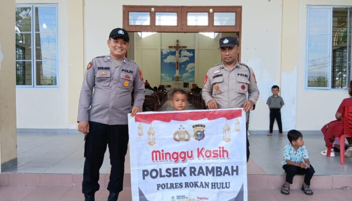 Polsek Rambah Gelar Patroli dan Pengamanan Ibadah Minggu di Gereja