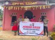 Program Minggu Kasih, Polsek Tambusai Utara Gelar Patroli Keamanan Tempat Ibadah