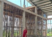 Kades Sontang Pantau Pengecoran Menara Masjid Terapung Syekh Muhammad Kayo