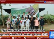 Tiga Atlet Rokan Hulu Wakili Riau di Kejurnas Horseback Archery Bromo 2025.