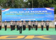 Dipimpin Kapolres AKBP Emil Eka Putra, Polres Rohul Gelar Apel Pasukan Operasi Zebra Lancang Kuning 2025