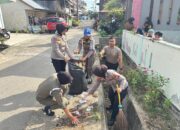 Polres Rokan Hulu Gelar Apel Siaga Bencana, Personel Gabungan Bersihkan Dua Titik Rawan Banjir